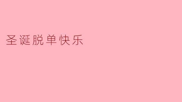 圣诞脱单快乐：与爱同行的节日庆典