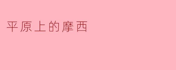 平原上的摩西