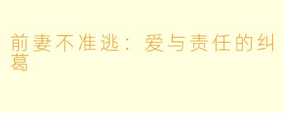前妻不准逃：爱与责任的纠葛