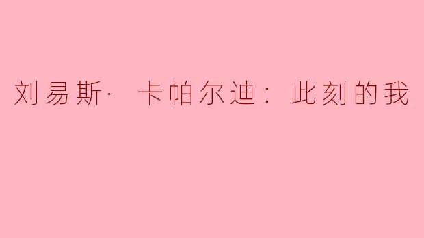 刘易斯·卡帕尔迪在《此刻的我》这首歌中表达了怎样的情感和心境？