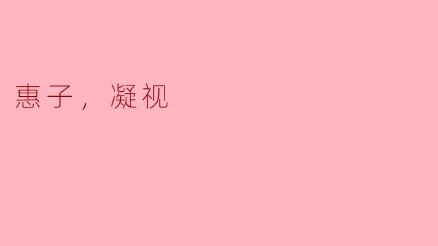 ### 惠子，凝视
