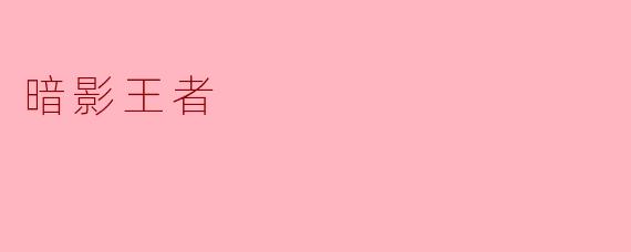 暗影王者