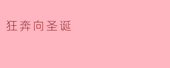 狂奔向圣诞