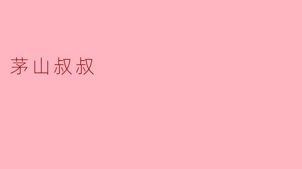 茅山叔叔是谁？  