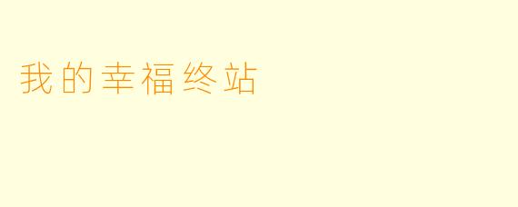 我的幸福终站