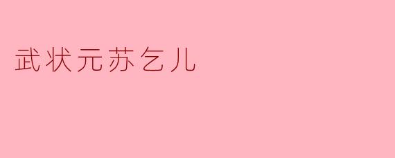 武状元苏乞儿