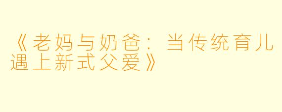 《老妈与奶爸:当传统育儿遇上新式父爱》