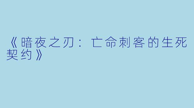《暗夜之刃:亡命刺客的生死契约》