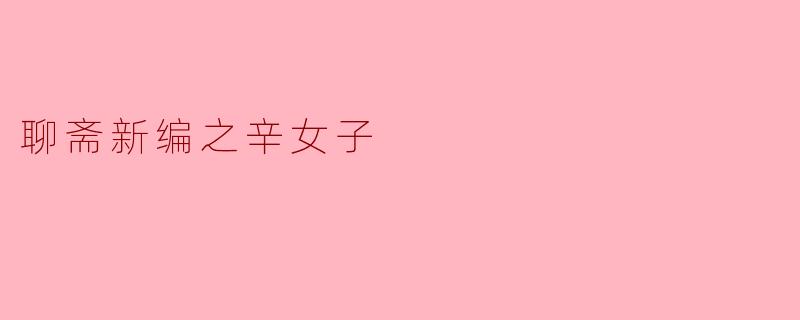 《聊斋新编之辛女子》中的辛十四娘与原著《聊斋志异》中的形象有何不同？新编故事赋予了哪些现代视角或改编亮点？