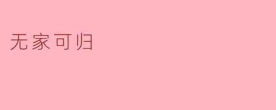 无家可归